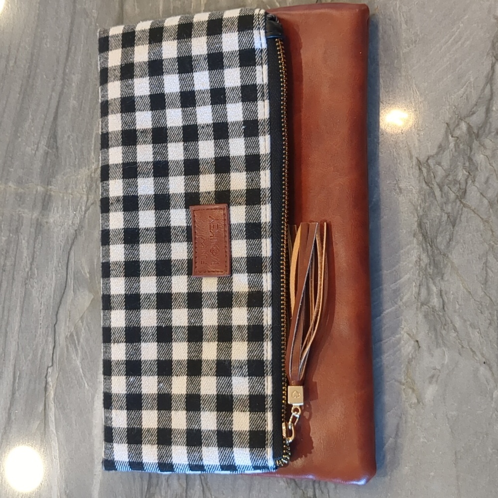 Funky Monkey Fold Over Clutch